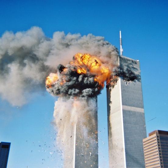 fly eksplosion og brand Twin Towers 11 september 