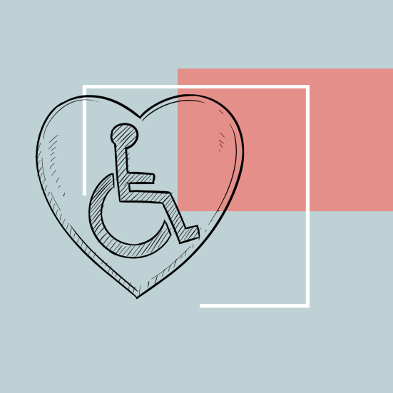 Handicapsymbol i hjerte