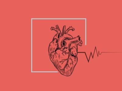 Et bankende hjerte med puls.