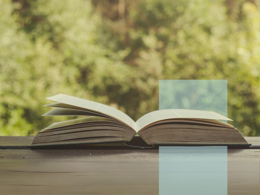 Foto af opslået bog