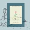 Bogforside til Sandøs rose af Jesper Wung-Sung med tegnet ø i havet og en rose.